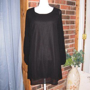 AUW Black Split Sleeve Dress M